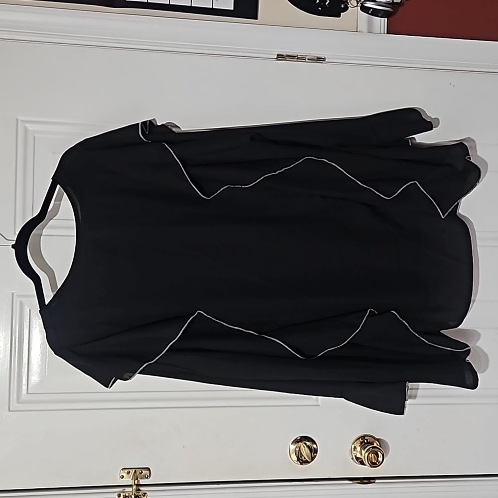 4XL black cardigan